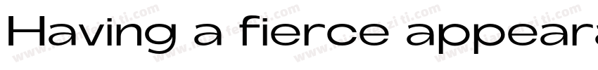 Having a fierce appearance字体转换